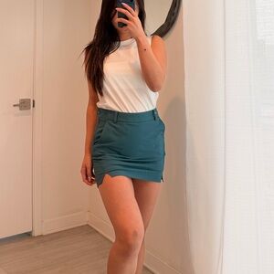 Le Coq Sportif Teal Mini Skirt